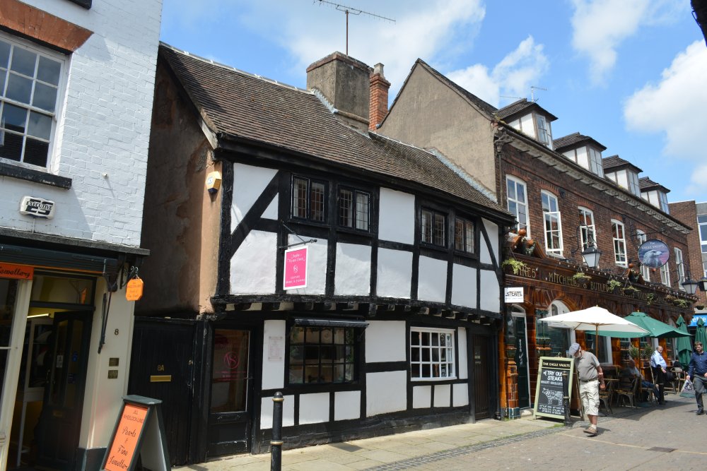 Eagle Vaults historic pub STEAM Cafe timber-framed building 16th century Sophie Wynne-Owen Couture Bridal Evening wear Nos 4 and 6 Friar Street Worcester England