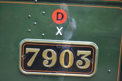lovely brass number plate of 7903 Foremarke Hall GWR Modified Hall Class 4-6-0 steam locomotive