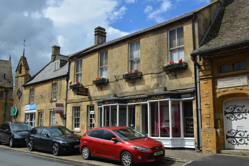 Astley House for Fine Art and Interiors, High Street, Moreton-in-Marsh market town Cotswolds Gloucestershire England