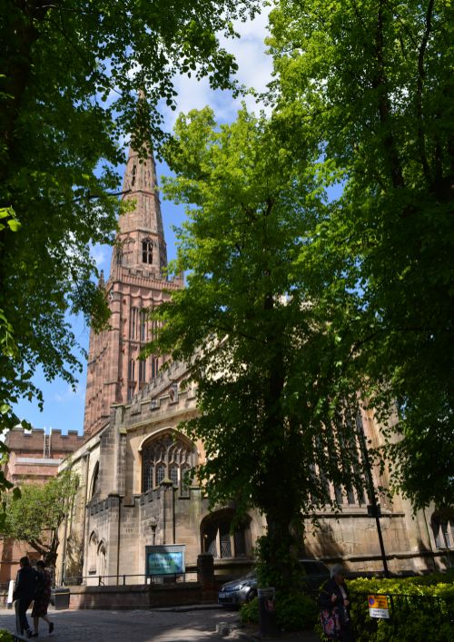 east end external architecture of Holy Trinity Parish Church City of Coventry