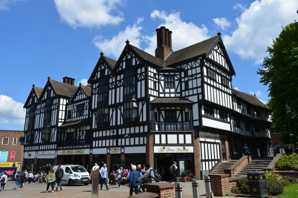 JD Wetherspoon Free House called The Flying Standard on 2-10 Trinity Street City of Coventry