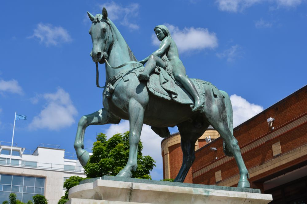 statue of Lady Godiva in Broadgate City of Coventry