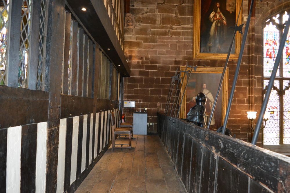 Minstrels Gallery overlooking the Great Hall of St Mary's Guildhall Coventry
