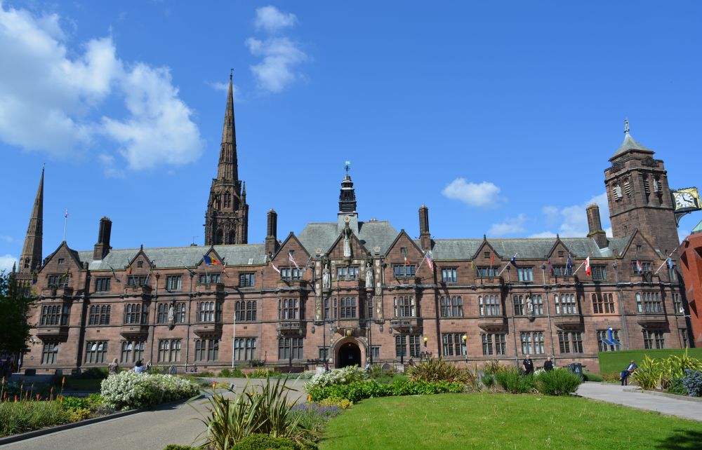 facade of Coventry Town Hall (Council House Offices) City of Coventry