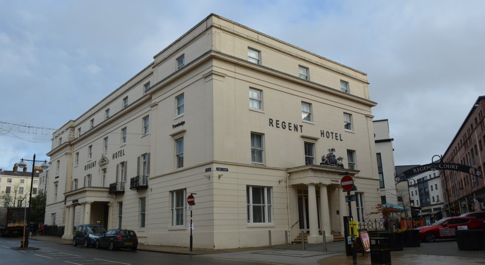 Regent Hotel Travelodge Regent Court shopping arcade Leamington Spa