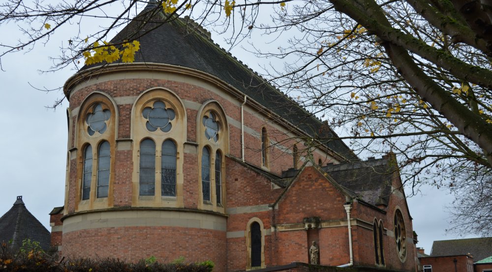 'apse' end of St Peter the Apostle RC Church Leamington Spa