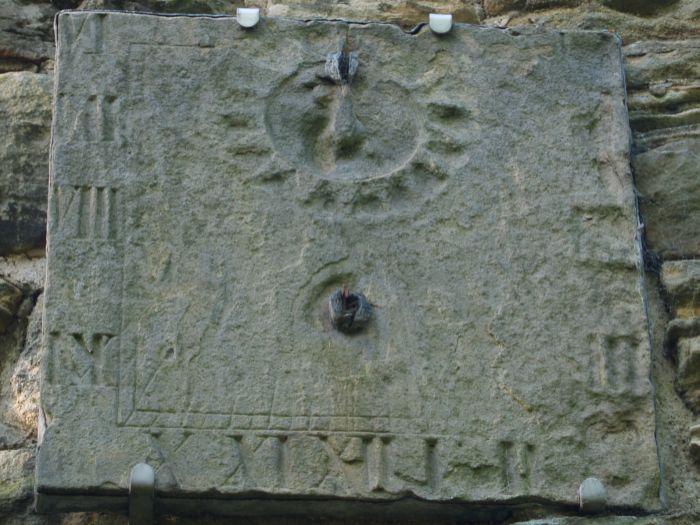 The sun dial is probably 17th century.