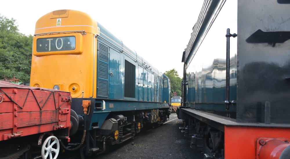 Class 20 20189 in Grosmont depot sidings