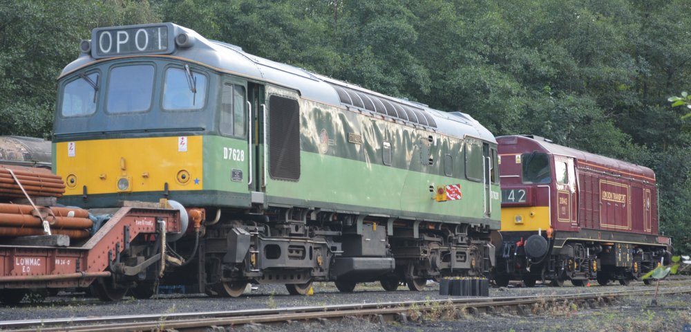 Sulzer powered Class 25/3 diesel locomotive Class 25 D7628 (25278) was supposed to run in the NYMR Steam Gala September 2021, but was replaced by a Class 20 diesel locomotive