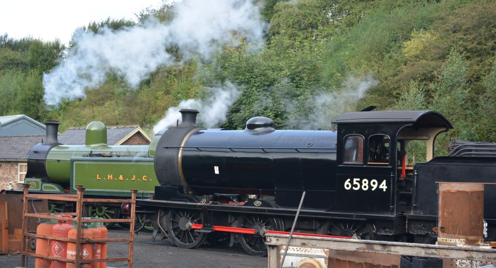 J27 0-8-0 freight locomotive BR 65894 getting ready for duties in the NYMR Steam Gala September 2021