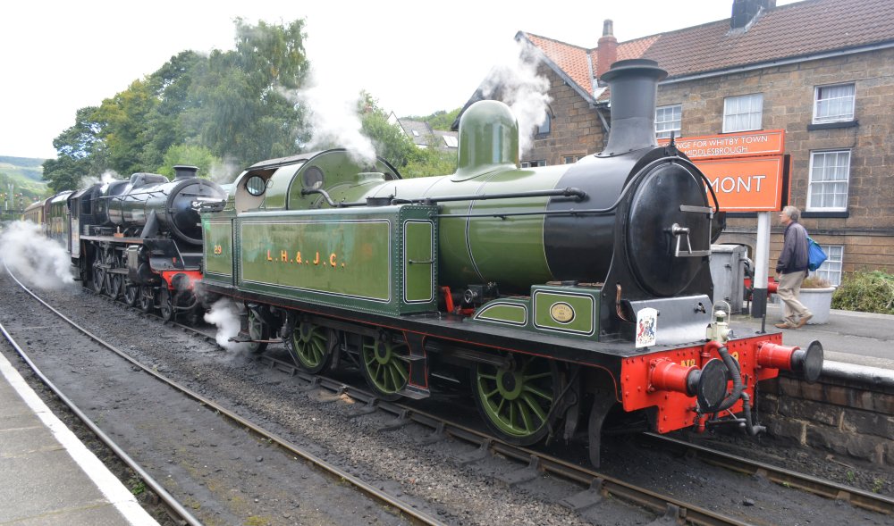 Lambton colliery tank engine No 29 standing in Grosmont station, (NYMR Steam Gala September 2021)