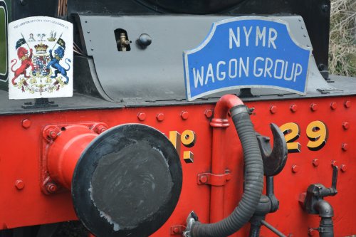 At the NYMR Steam Gala September 2021, No 29 tank engine carried plaque for the NYMR Wagon Group.