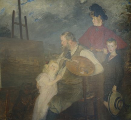 ??? by ??? but it looks a hard life trying to make a living as an artist with a family!