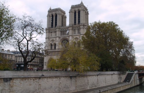 Notre Dame Cathedral on the Ile de la Cite.