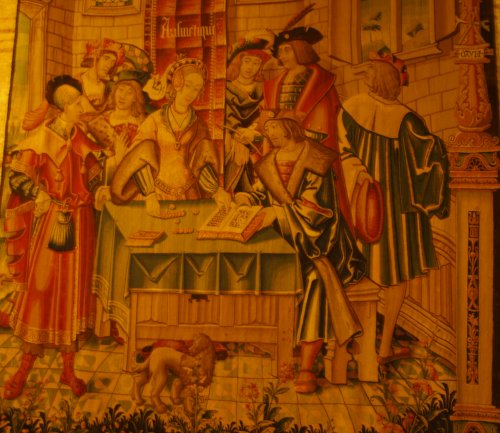 One of the many fine medieval tapestries in the Musee de Cluny.