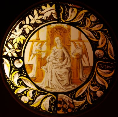 Example of exquisite medieval stained glass in the fabulous collection.