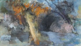 1b. Hutton Mulgrave, wooded lane. ~ 38cm x 23cm watercolour
