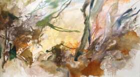 3d. Grosmont Woods ~ 40cm x 18cm watercolour
