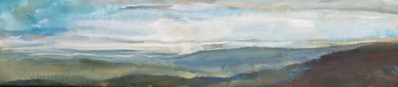 2d. Swaledale landscape. ~ 180cm x 45cm acrylics.