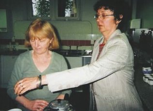 Molly Brown and Pam in the kitchen