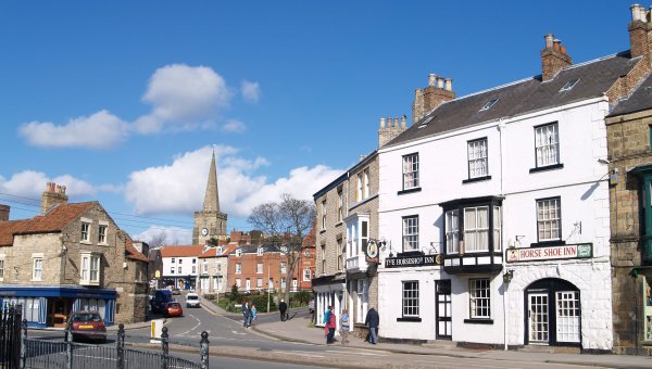 Entering Pickering town centre