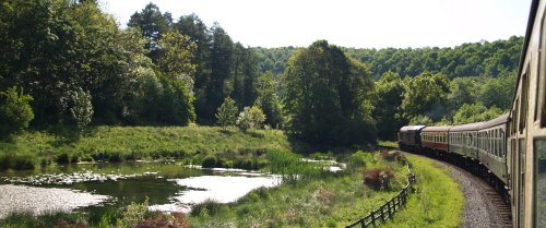 Heading north towards Levisham and into more forested country.