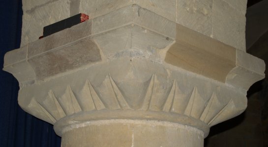 Detail of carving on one of the north pillars of the nave (~1100-1150)