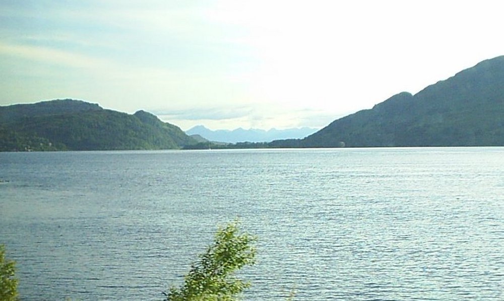 Near to Kyle of Lochalsh, and the Cuillin Mountains of the Isle of Skye in the background.