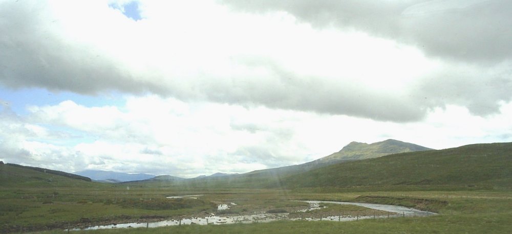 Wetter weather on the return journey, but it can add to the drama of the landscape!