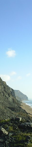 The eroding fossil cliffs of Dorset at Charmouth