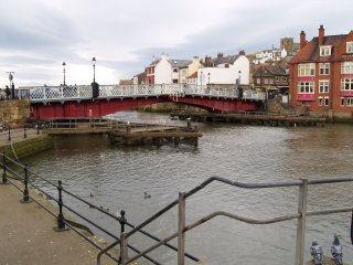 The west side-east side bridge in Whitby harbour, Whitby Town, North Yorkshire, England