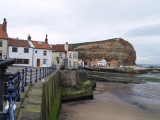 The cliffs above Staithes harbour, North Yorkshire, England