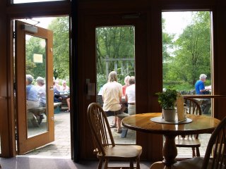 The Cafe-tearoom in the North Yorkshire Moors National Park Centre at Sutton Bank, Northern England.