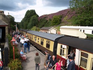 A busy Station - Goathland, North Yorkshire Moors Railway, North York Moors National Park, North Yorkshire, Northern England