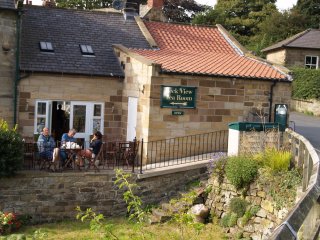 The Beck View cafe-tea room by the River Esk - Lealholm Village, North York Moors National Park, North Yorkshire, England