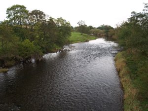 The River Eden near Appleby - The New Inn, Brampton Village, Cumbria, Northern England