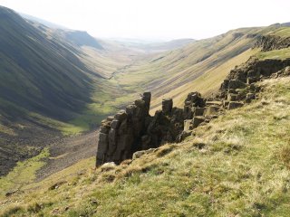 The mighty rock formations of High Cup Nick, a 4 mile walk from Dufton
