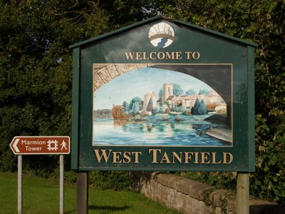 West Tanfield village, North Yorkshire, Northern England
