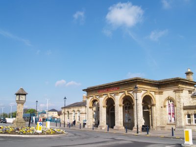 The station entrance, Saltburn-by-the-Sea, Clevelend, North East England