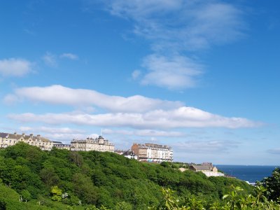 The cliff-top houses in Saltburn-by-the-Sea, Clevelend, North East England