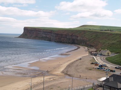 The cliffs and beach at Saltburn-by-the-Sea, Clevelend, North East England