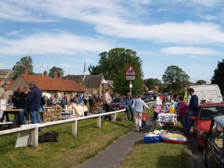 Car-boot sale Hovingham Village, North Yorkshire, England