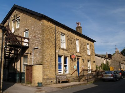 YHA Youth Hostel and Post Office, Kettlewell village in the Yorkshire Dales, North Yorkshire, Northern England 