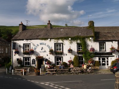 Bluebell Inn, Kettlewell village in the Yorkshire Dales, North Yorkshire, Northern England 