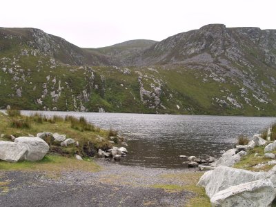 Hanging valley, Lough Acorrymore, Achill Island, Co. Mayo, Ireland.
