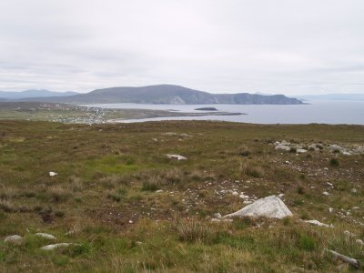 Minaun Cliffs from Lough Acorrymore, Achill Island, Co. Mayo, Ireland.