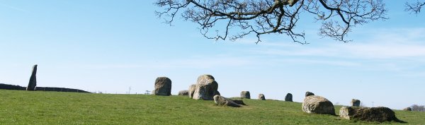 Long Meg and her Daughters stone circle near Penrith, Cumbria.