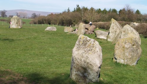 Long Meg and her Daughters stone circle near Penrith, Cumbria.