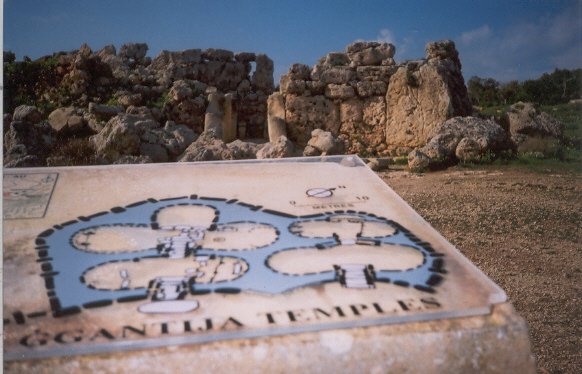 The Ggantija temple complex near Xaghra on the island of Gozo
