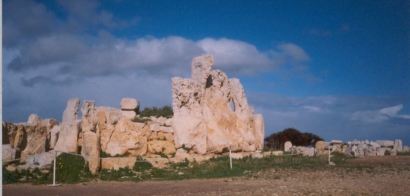 The Ggantija temple complex near Xaghra on the island of Gozo